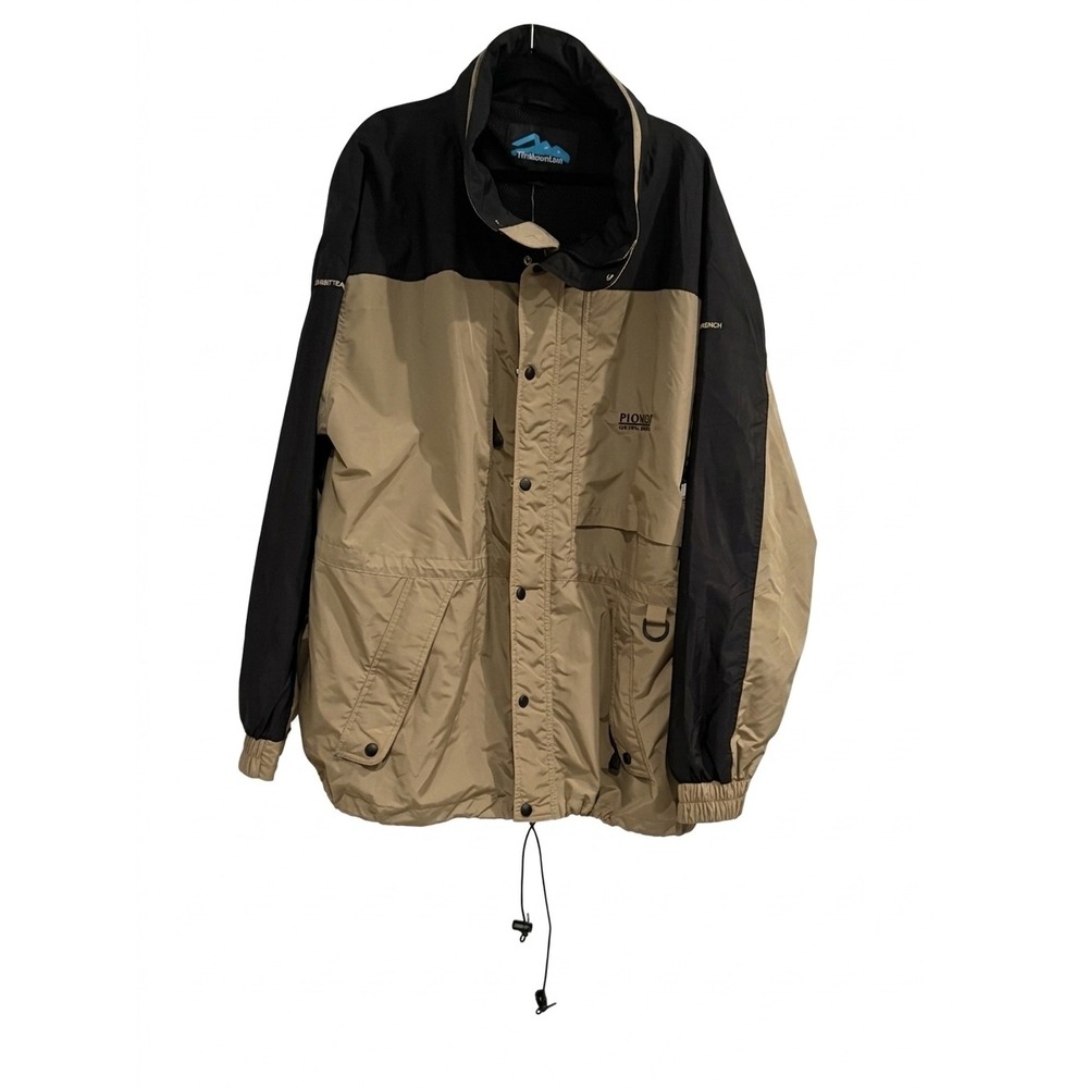 Tri-Mountain Pioneer Natural Resources Windbreaker Jacket Tan Black Mens 4XL NEW